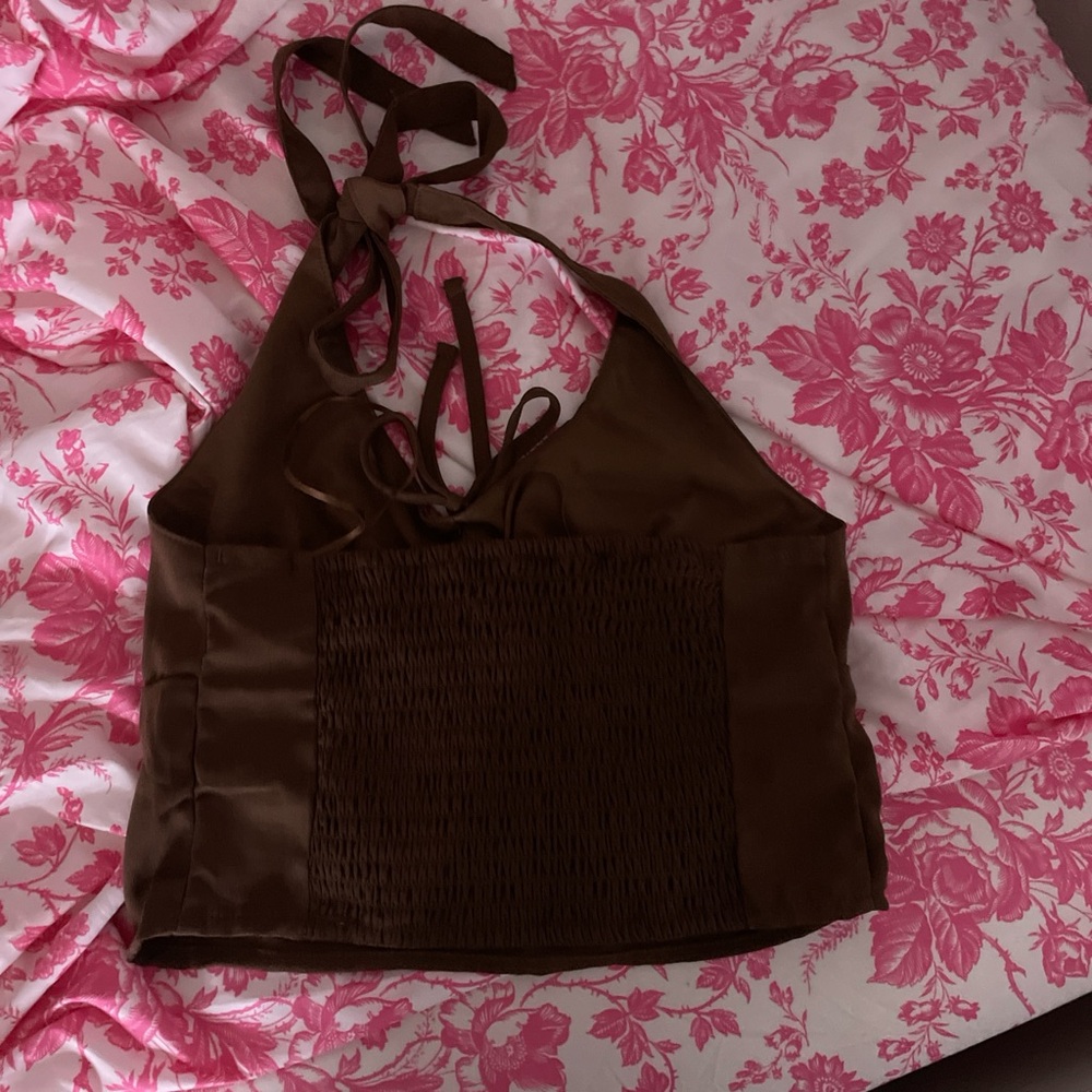 Hollister Chocolate Smocked Top